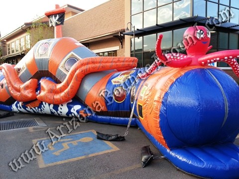 Pirate Themed Inflatable Crawl Thru Obstacle Course Rental, Buccaneers Revenge